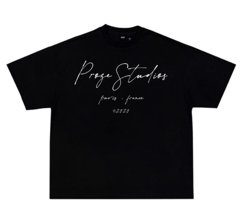 T-SHIRT SCRIPT REVERSE NOIR